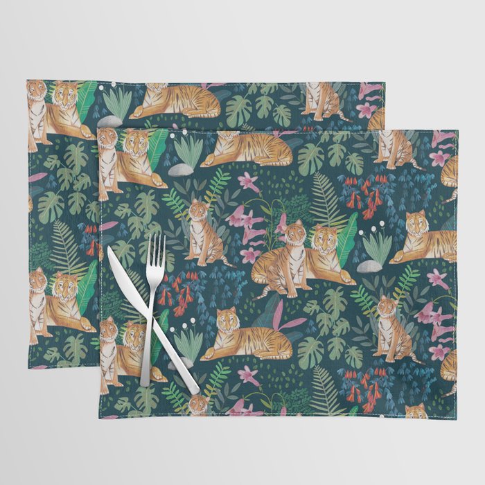 Tiger pattern Placemat Gallery Image 1