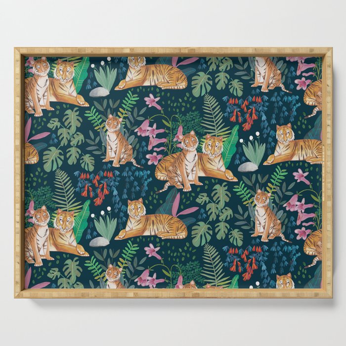 Tiger pattern Serving Tray Gallery Image 1