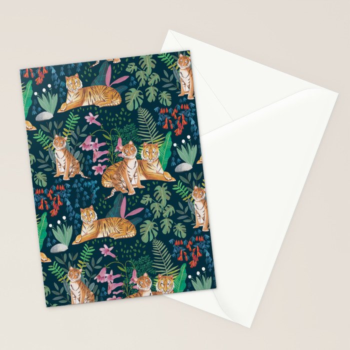 Tiger pattern Stationery Card Gallery Image 2