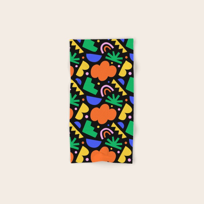 Creative colorful organic shape art pattern Bath Towel Gallery Image 1