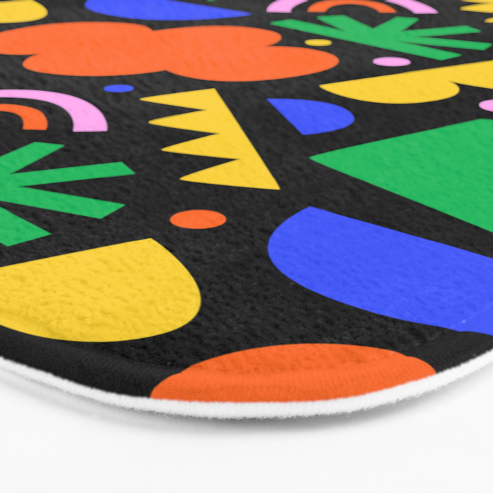 Creative colorful organic shape art pattern Bath Mat Gallery Image 3