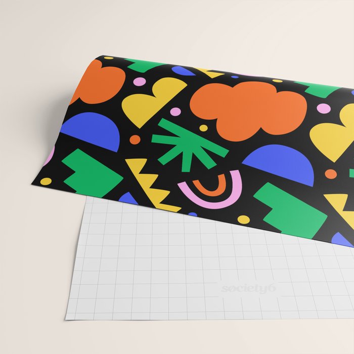 Creative colorful organic shape art pattern Wrapping Paper Gallery Image 2