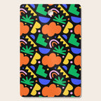 Creative colorful organic shape art pattern Cutting Board Gallery Image 1