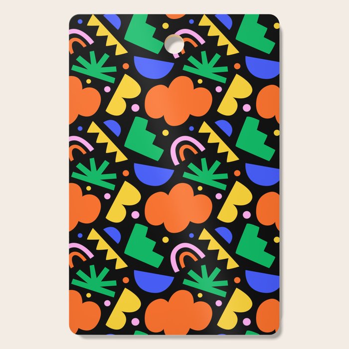 Creative colorful organic shape art pattern Cutting Board Gallery Image 1