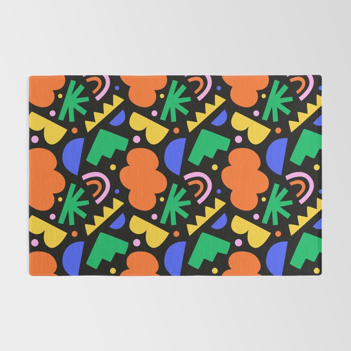 Creative colorful organic shape art pattern Rug Gallery Image 2