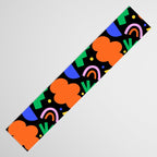 Creative colorful organic shape art pattern Table Runner Gallery Image 3