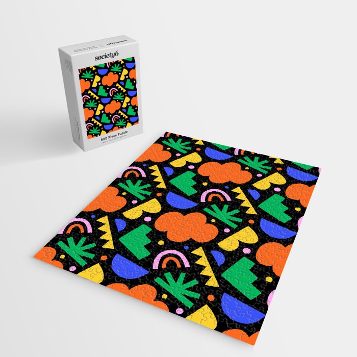 Creative colorful organic shape art pattern Jigsaw Puzzle Gallery Image 2