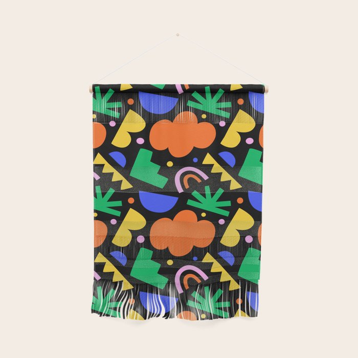 Creative colorful organic shape art pattern Wall Hanging Gallery Image 1