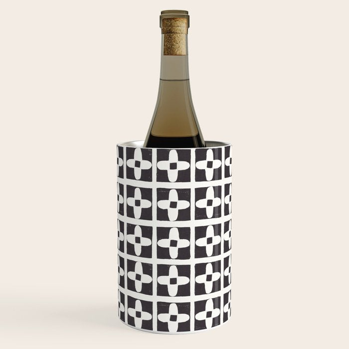 Floral Tiles / Lino Print Wine Chiller Gallery Image 1