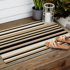 Classic Stripes VII - Neutral Vintage Outdoor Rug Gallery Image 2