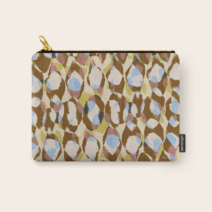 Pure Strokes #3 / Brown & Blue Carry All Pouch Gallery Image 1