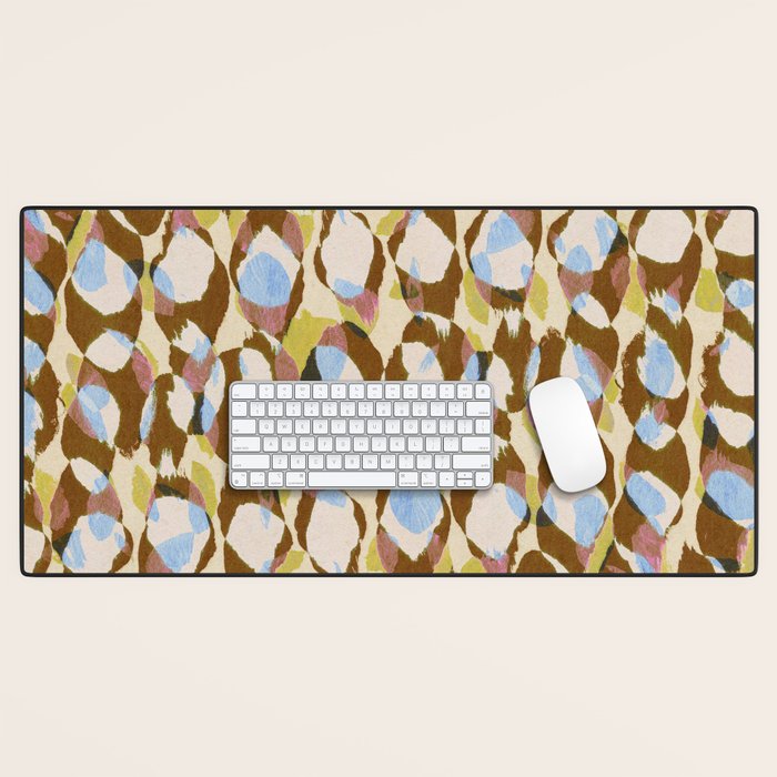 Pure Strokes #3 / Brown & Blue Desk Mat Gallery Image 1