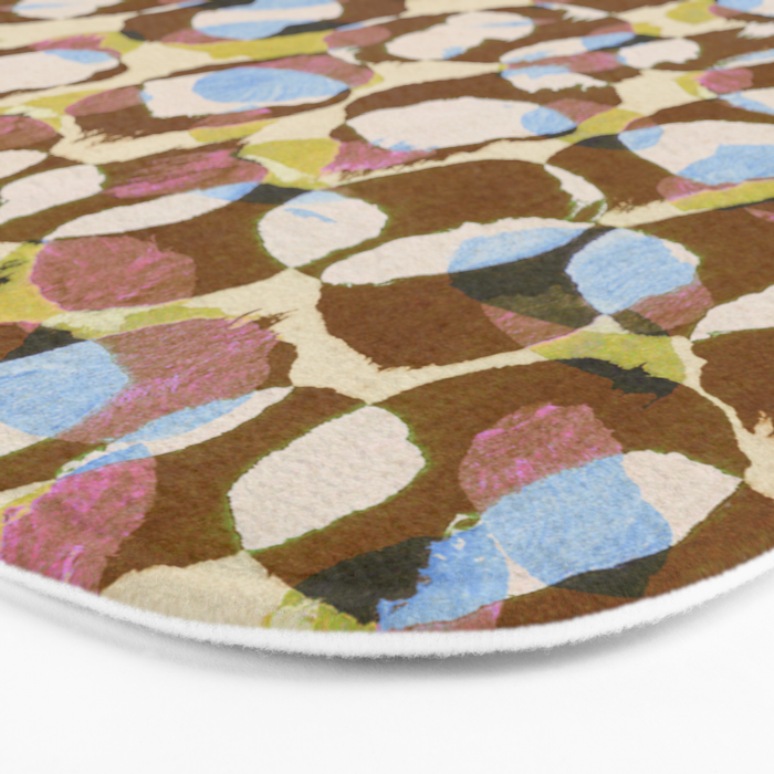 Pure Strokes #3 / Brown & Blue Bath Mat Gallery Image 3