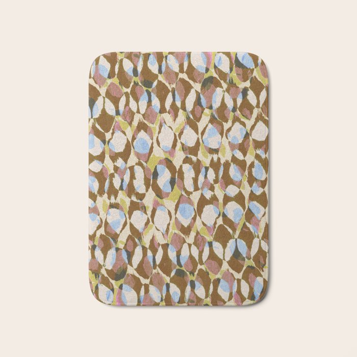 Pure Strokes #3 / Brown & Blue Bath Mat Gallery Image 1