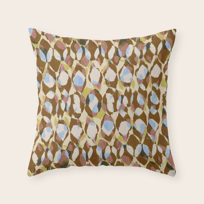 Pure Strokes #3 / Brown & Blue Throw Pillow Gallery Image 6
