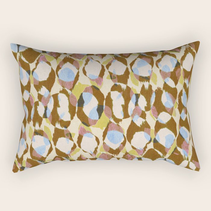 Pure Strokes #3 / Brown & Blue Rectangular Pillow Gallery Image 2