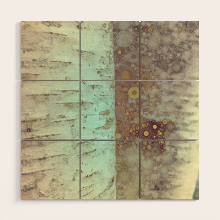 Autumn Birch Tree Abstract Wood Wall Art Gallery Image 1
