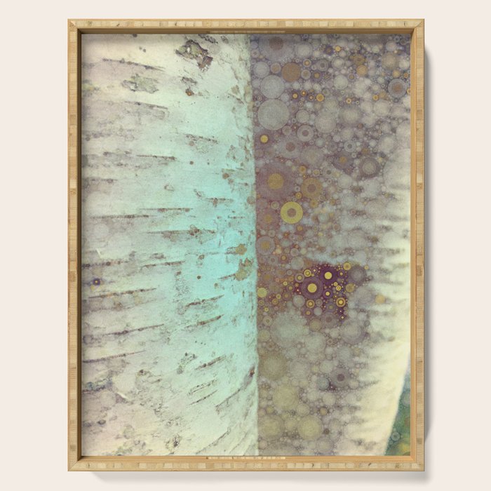 Autumn Birch Tree Abstract Serving Tray Gallery Image 1