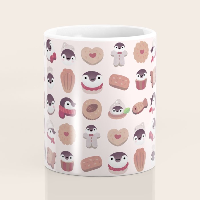 Cookie & cream & penguin - pink pattern Coffee Mug Gallery Image 4