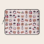 Cookie & cream & penguin - pink pattern Laptop Sleeve Gallery Image 1