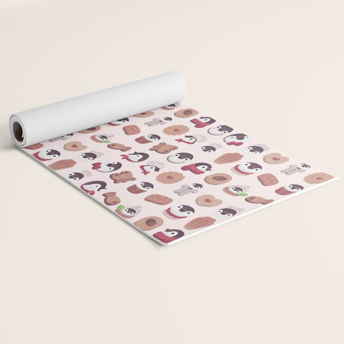 Cookie & cream & penguin - pink pattern Yoga Mat Gallery Image 2