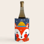 Cute christmas fox in the snow Wine Chiller Gallery Image 1