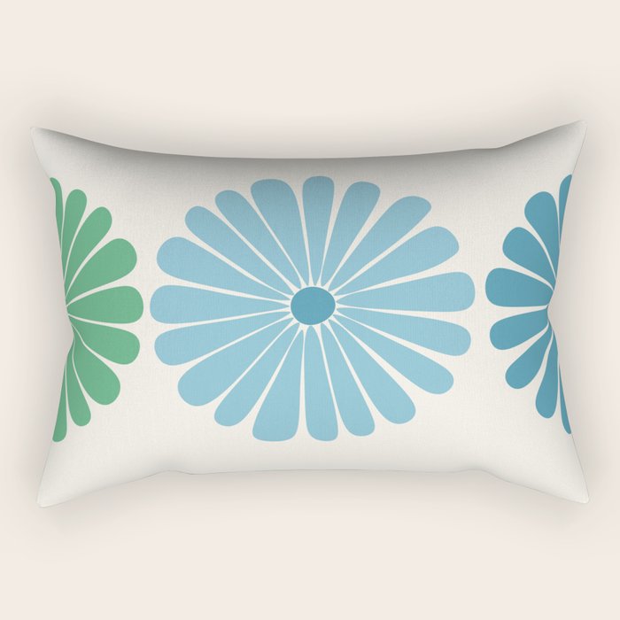 Retro Summer Daisies VI Rectangular Pillow Gallery Image 1