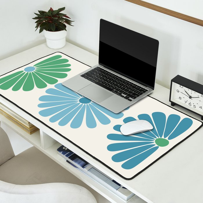 Retro Summer Daisies VI Desk Mat Gallery Image 2