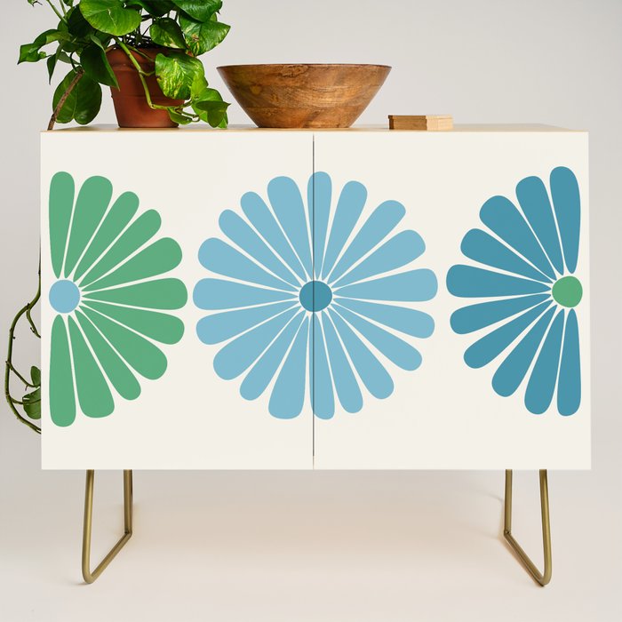 Retro Summer Daisies VI Credenza Gallery Image 1