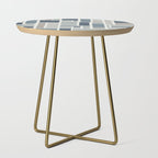 Modulus Minimalist Geometric Retro Modern Pattern in Neutral Blue Grey Tones Side Table Gallery Image 1