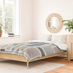 Modulus Minimalist Geometric Retro Modern Pattern in Neutral Blue Grey Tones Duvet Cover Gallery Image 2