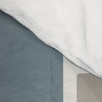 Modulus Minimalist Geometric Retro Modern Pattern in Neutral Blue Grey Tones Comforter Gallery Image 4