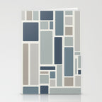 Modulus Minimalist Geometric Retro Modern Pattern in Neutral Blue Grey Tones Stationery Card Gallery Image 2