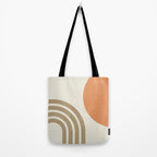 Mid-Century Modern - Orange Sun and Rainbow Tote Bag Gallery Image 2