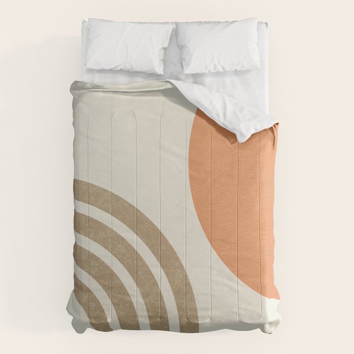 Mid-Century Modern - Orange Sun and Rainbow Comforter Gallery Image 6