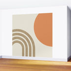 Mid-Century Modern - Orange Sun and Rainbow Wall Mural Gallery Image 2