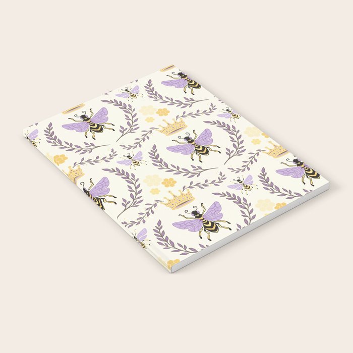 Queen Bee - Lavander Purple and Yellow Notebook Gallery Image 2