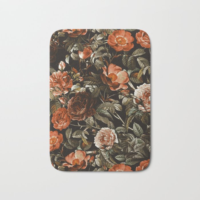 Autumn Winter Flowers Bath Mat Gallery Image 1
