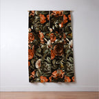 Autumn Winter Flowers Window Curtain Gallery Image 3