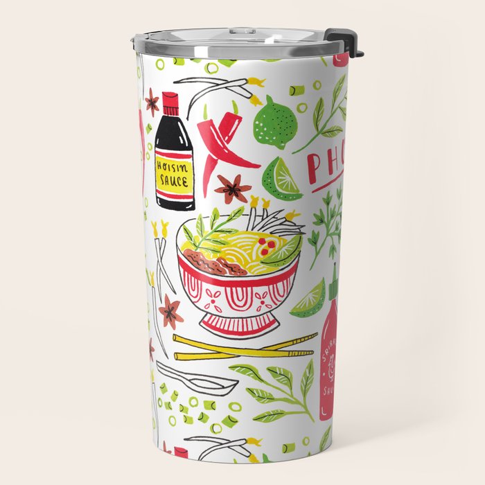 Vietnamese Pho Soup Sriracha Travel Mug Gallery Image 2