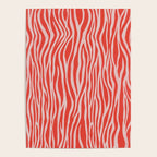 Dopamine Zebra Stripe Animal Print In Red Poster Gallery Image 4