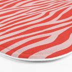 Dopamine Zebra Stripe Animal Print In Red Bath Mat Gallery Image 3