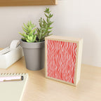 Dopamine Zebra Stripe Animal Print In Red Mini Art Print Gallery Image 2