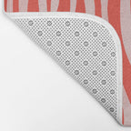 Dopamine Zebra Stripe Animal Print In Red Bath Mat Gallery Image 2