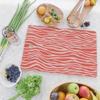 Dopamine Zebra Stripe Animal Print In Red Cutting Board Gallery Image 2
