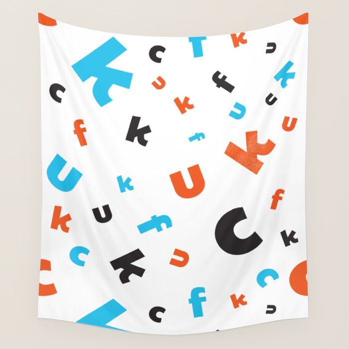 Naughty letters Wall Tapestry Gallery Image 1