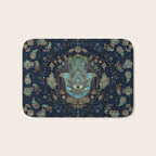 Hamsa Hand -Hand of Fatima Blue Gemstones Bath Mat Gallery Image 1