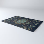 Hamsa Hand -Hand of Fatima Blue Gemstones Rug Gallery Image 3