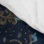 Hamsa Hand -Hand of Fatima Blue Gemstones Comforter Gallery Image 4