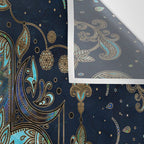 Hamsa Hand -Hand of Fatima Blue Gemstones Wall Tapestry Gallery Image 3